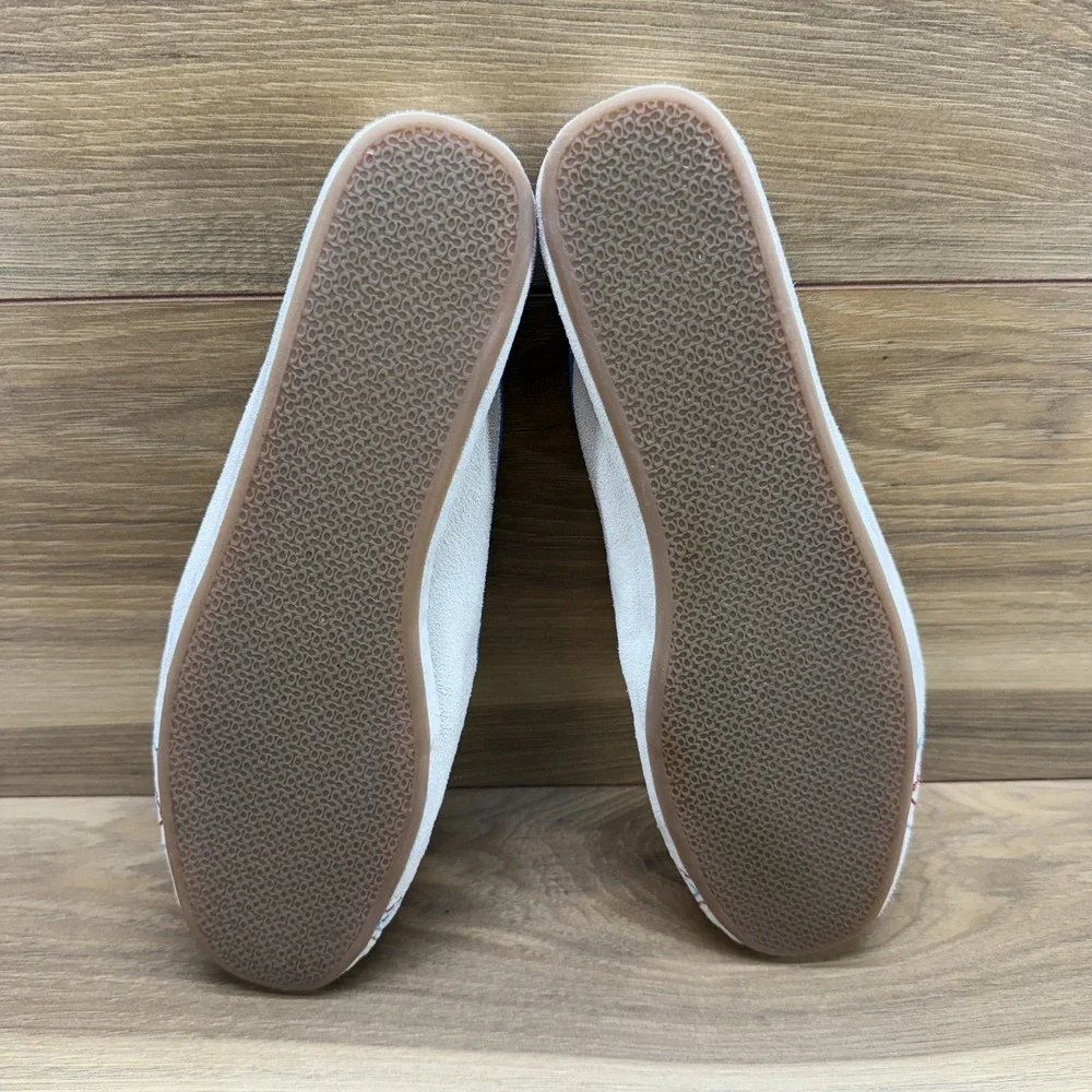 COACH Y2K Bone Suede Slippers House Womens 9 Heart Stitched Zoey